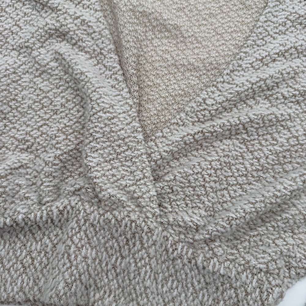 Urban Outfitters Marled Knit Surplice Wrap Crop Top Beige Long Sleeve Small - Picture 3 of 5